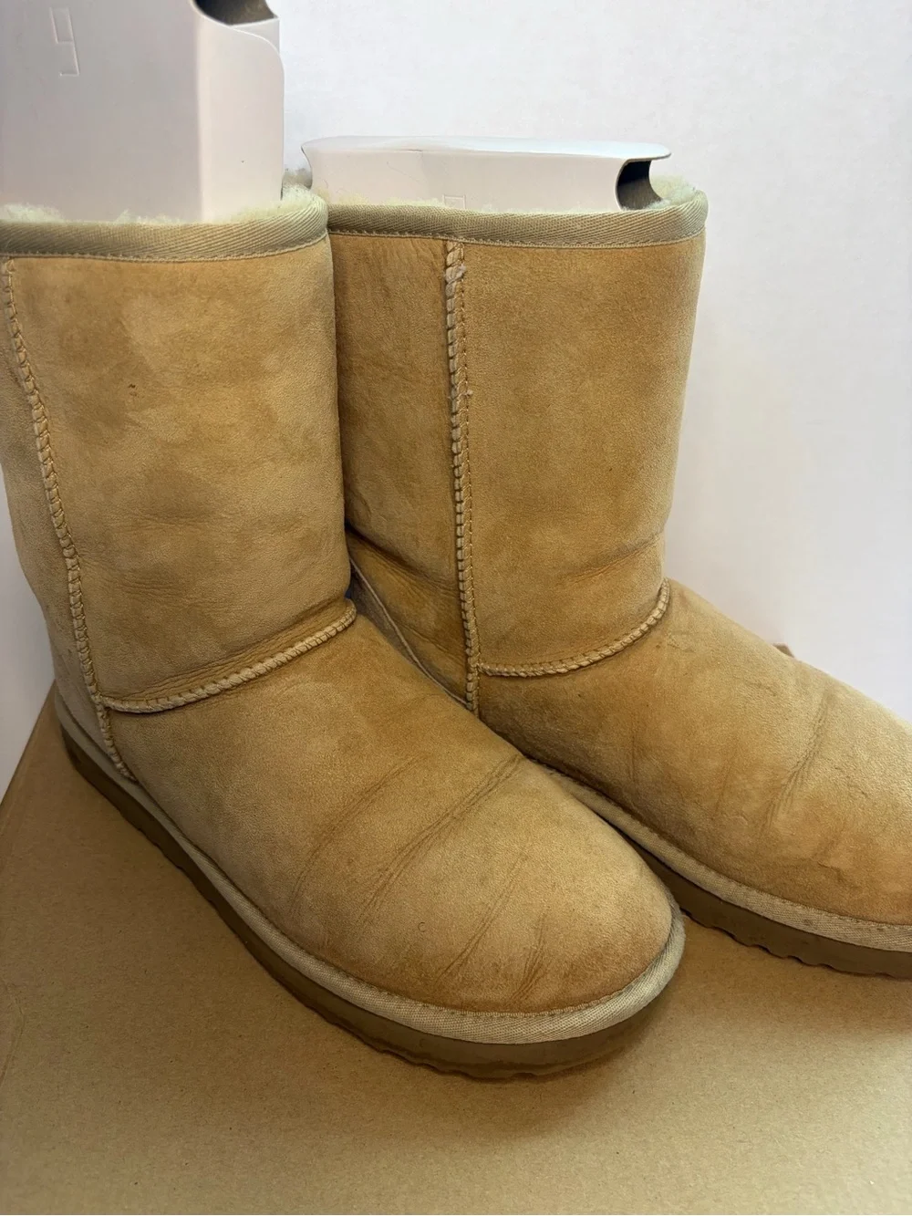 UGG Short Classic Suede Boots in Chestnut Tan